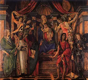 1488: Madonna and Child with Saints, by Botticelli