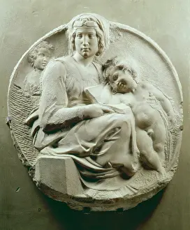 Tondo: Madonna and Child with St John