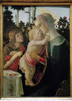 Botticelli: Madonna and Child with St John the Baptist, by Botticelli