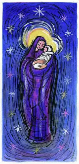 Brough: Madonna and Child surrounded by stars