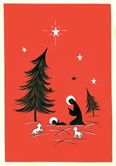 Adair: Madonna and Child ? two-colour design