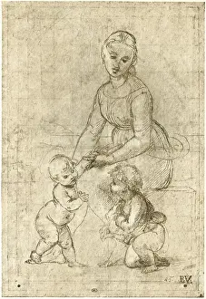 1507: Madonna, Christ and John, by Raphael