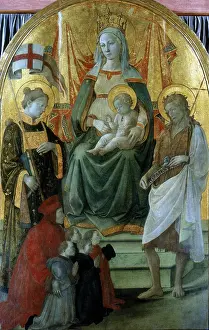 Enthroned: Madonna del Ceppo'. Virgin and Child enthroned