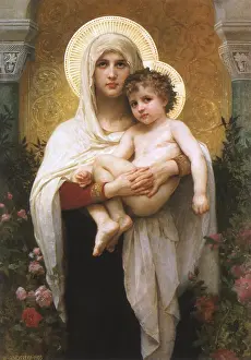 Bouguereau: Madonna Holding Child, by Bouguereau