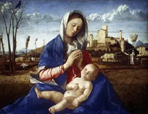 1500: The Madonna of the Meadow, circa 1500. Giovanni