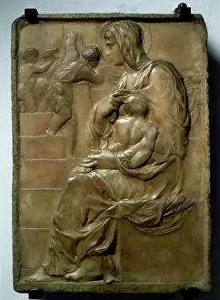 Basrelief: Madonna of the Staircase, relief
