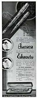 Pens: Magazine Advertisement for Aurora and Edacoto