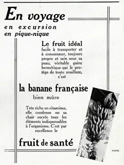 Convenient: Magazine Advertisement for bananas