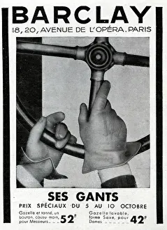 Washable: Magazine Advertisement for Barclay gloves