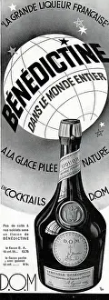 Liqueur: Magazine Advertisement for Benedictine liqueur