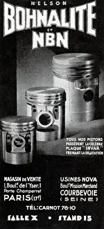 Pistons: Magazine Advertisement for Bohnalite and NBN pistons