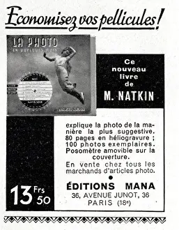 Editions: Magazine Advertisement for a book on photography
