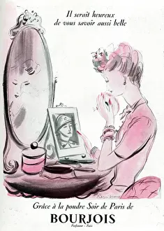 Boyfriend: Magazine Advertisement for Bourjois powder, WW2