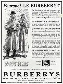Loose: Magazine Advertisement for Burberry raincoats