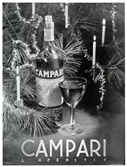 Tinsel: Magazine Advertisement for Campari aperitif