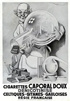Packets: Magazine Advertisement for Caporal Doux cigarettes