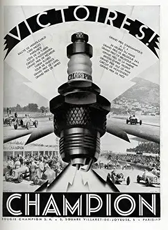 Spark: Magazine Advertisement for Champion spark plug