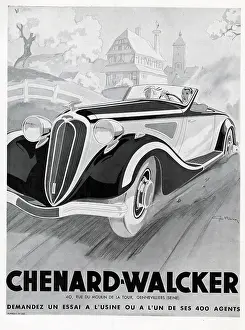 Chenard: Magazine Advertisement for Chenard-Walcker cars