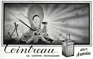 Liqueur: Magazine Advertisement for Cointreau liqueur, WW2