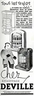 Heaters: Magazine Advertisement for Deville heating systems