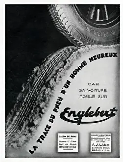 Englebert: Magazine Advertisement for Englebert car tyres