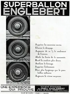 Englebert: Magazine Advertisement for Englebert car tyres