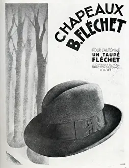 Trilby: Magazine Advertisement for Flechet hats