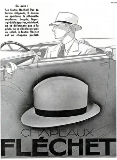 Trilby: Magazine Advertisement for Flechet hats