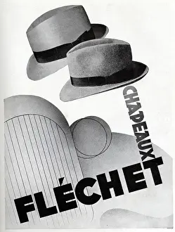 Trilby: Magazine Advertisement for Flechet hats
