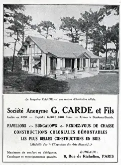 Pavilions: Magazine Advertisement for G. Carde construction