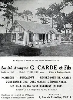 Pavilions: Magazine Advertisement for G. Carde construction