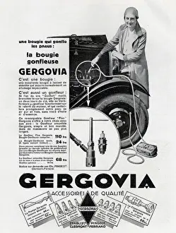 Spark: Magazine Advertisement for Gergovia spark plug