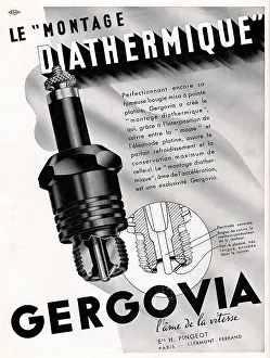 Spark: Magazine Advertisement for Gergovia spark plug