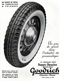 Tyre: Magazine Advertisement for Goodrich tyres