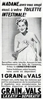 Laxative: Magazine Advertisement for Grain de Vals laxative
