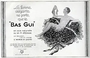 Lisle: Magazine Advertisement for Gui stockings