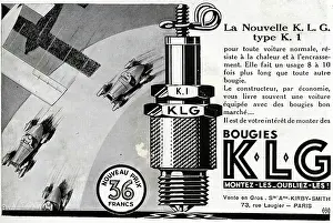 Spark: Magazine Advertisement for KLG spark plugs