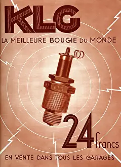 Spark: Magazine Advertisement for KLG spark plugs