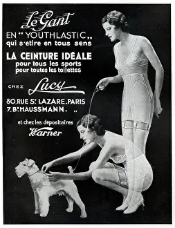 Bending: Magazine Advertisement for Le Gant girdle