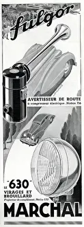 Headlamp: Magazine Advertisement for motoring equipment
