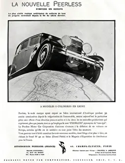 Peerless: Magazine Advertisement for the new Peerless car