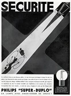 Headlights: Magazine Advertisement for Philips car headlights