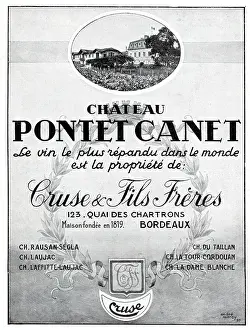 Bordeaux: Magazine Advertisement for Pontet Canet wines