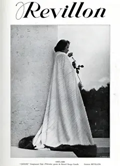 Ermine: Magazine Advertisement for Revillon ermine cape