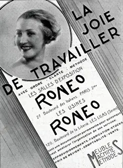 Stencil: Magazine Advertisement for Roneo office products