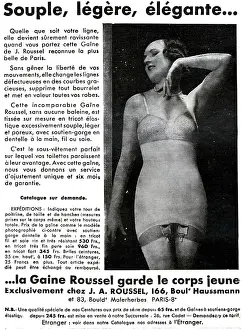 Corsets: Magazine Advertisement for the Roussel corset