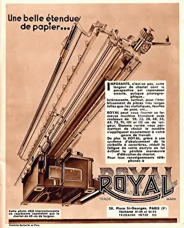Typing: Magazine Advertisement for Royal typewriters