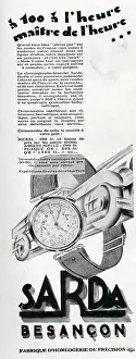 Accurate: Magazine Advertisement for Sarda watches
