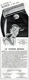 Razor: Magazine Advertisement for Schick electric razor
