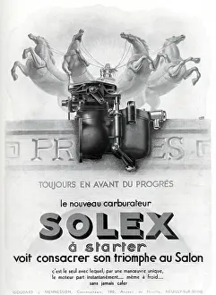 Starter: Magazine Advertisement for Solex carburettor